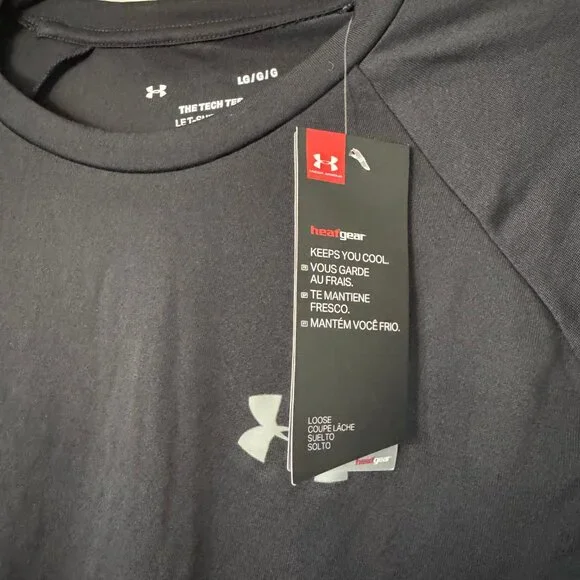 Under Armour Men’s Tech 2.0 Short Sleeve T-Shirt Black Size Large NWT - Picture 3 of 5